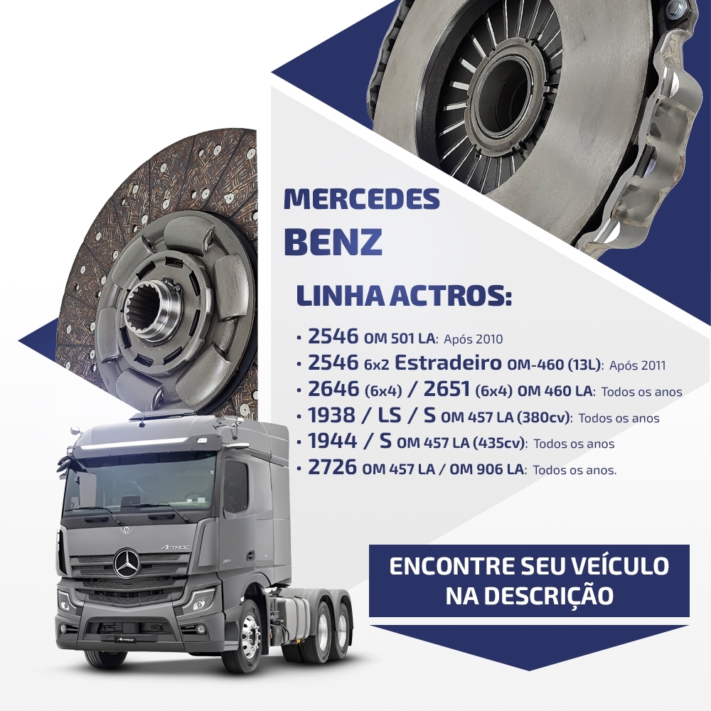 EMBREAGEM EMBREAGEX LINHA PESADA AXOR/ACTROS 2546 2646 2651 1938 1944 2726 430MM