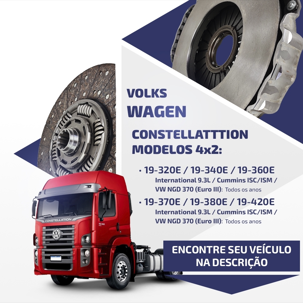 Embreagem VW Constellation 430mm NGD9.3/370/Cummins ISC/ISM