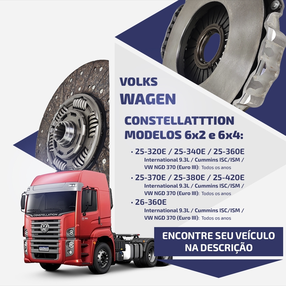 Embreagem VW Constellation 430mm NGD9.3/370/Cummins ISC/ISM