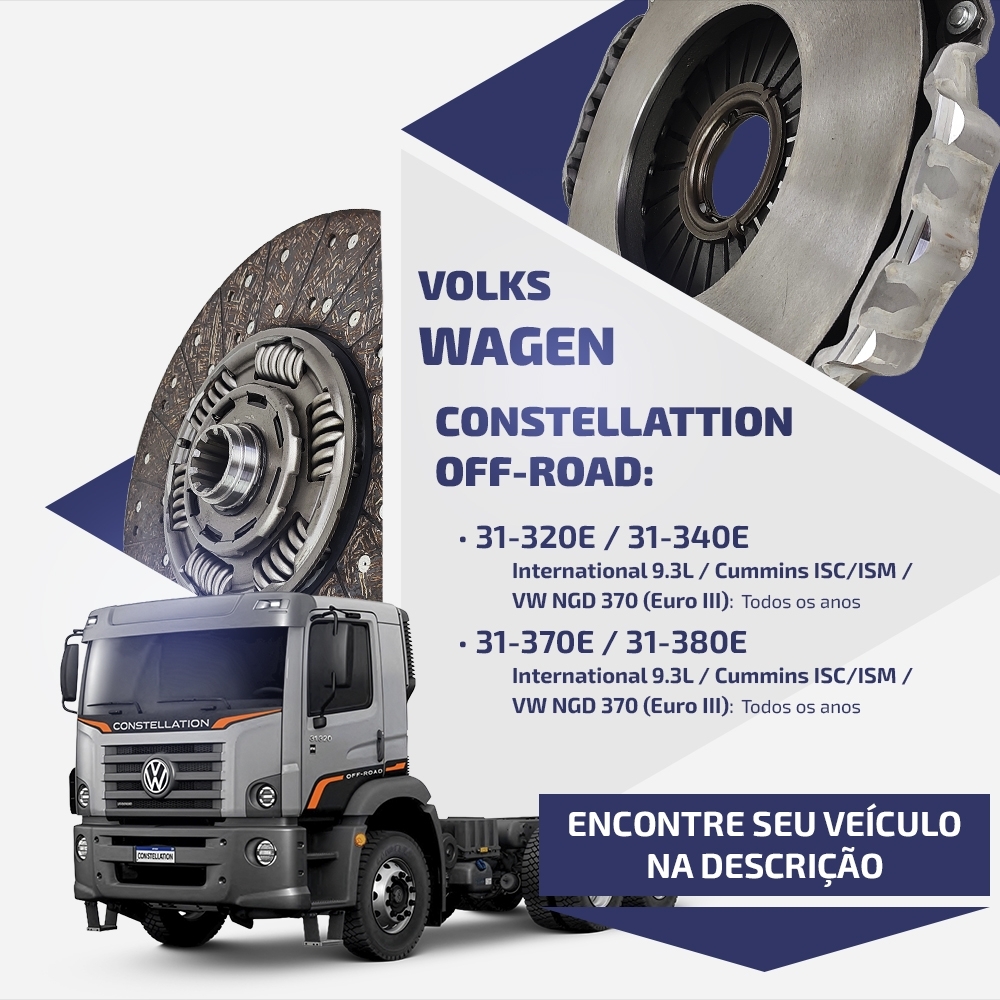 Embreagem VW Constellation 430mm NGD9.3/370/Cummins ISC/ISM