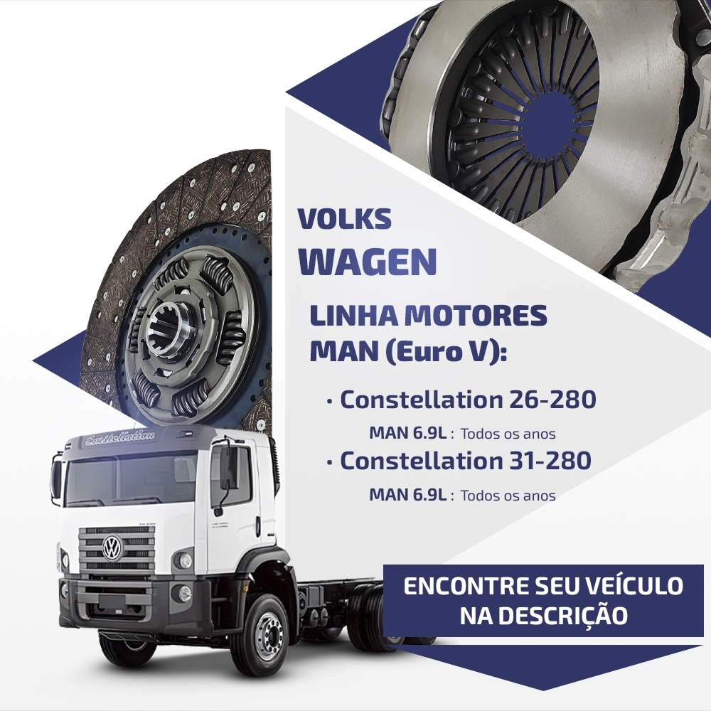 Embreagem VW Constellation/Worker 395mm Cummins/MWM/Man