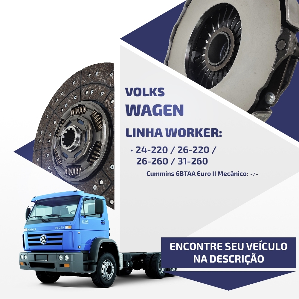 Embreagem Ford Cargo VW Titan/Worker 380mm Cummins/MWM