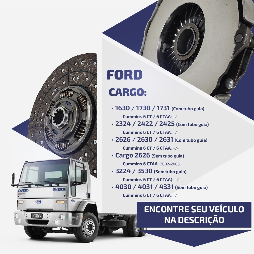 Embreagem Ford Cargo VW Titan/Worker 380mm Cummins/MWM