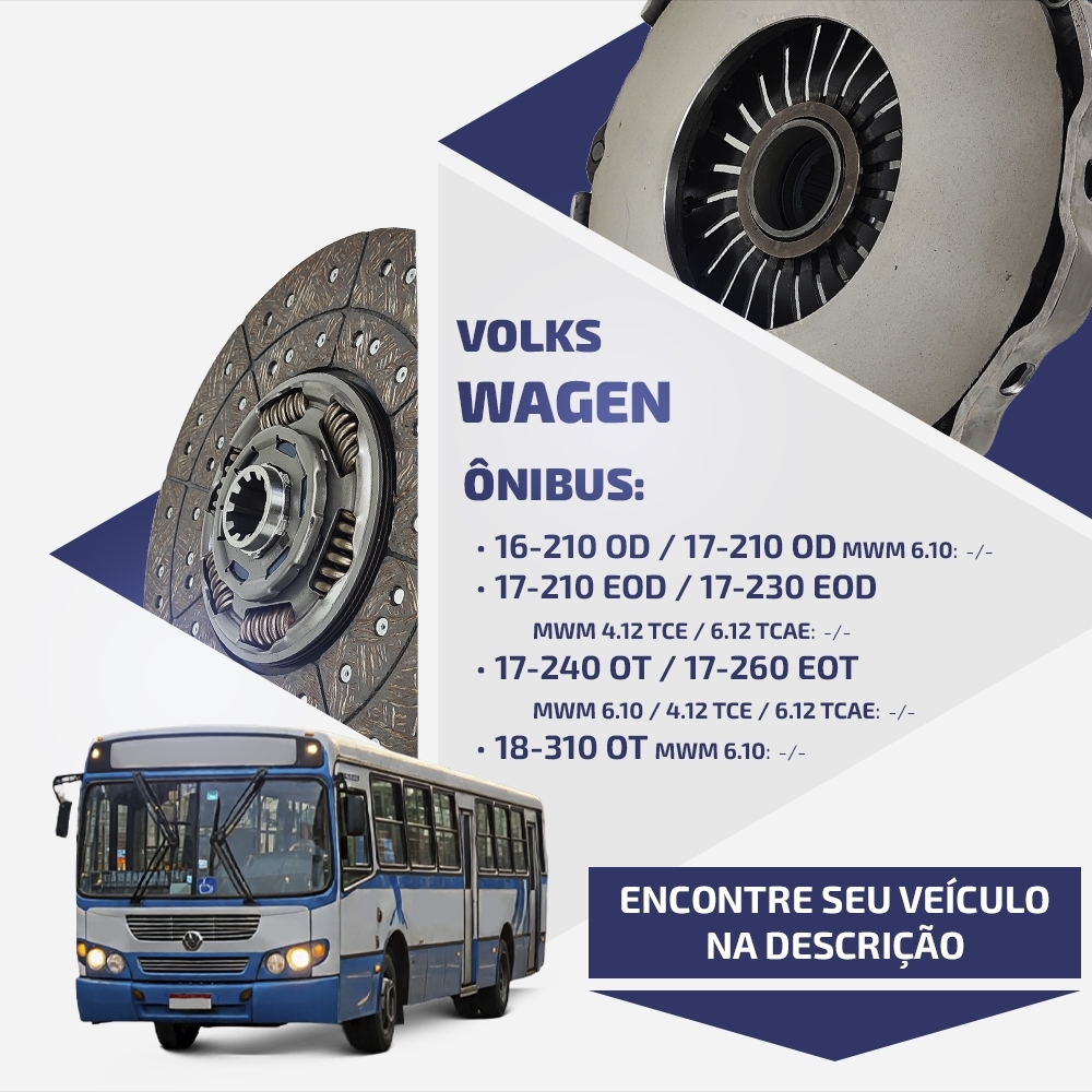 Embreagem Ford Cargo VW Worker 380mm Motor Cummins/MWM 6983