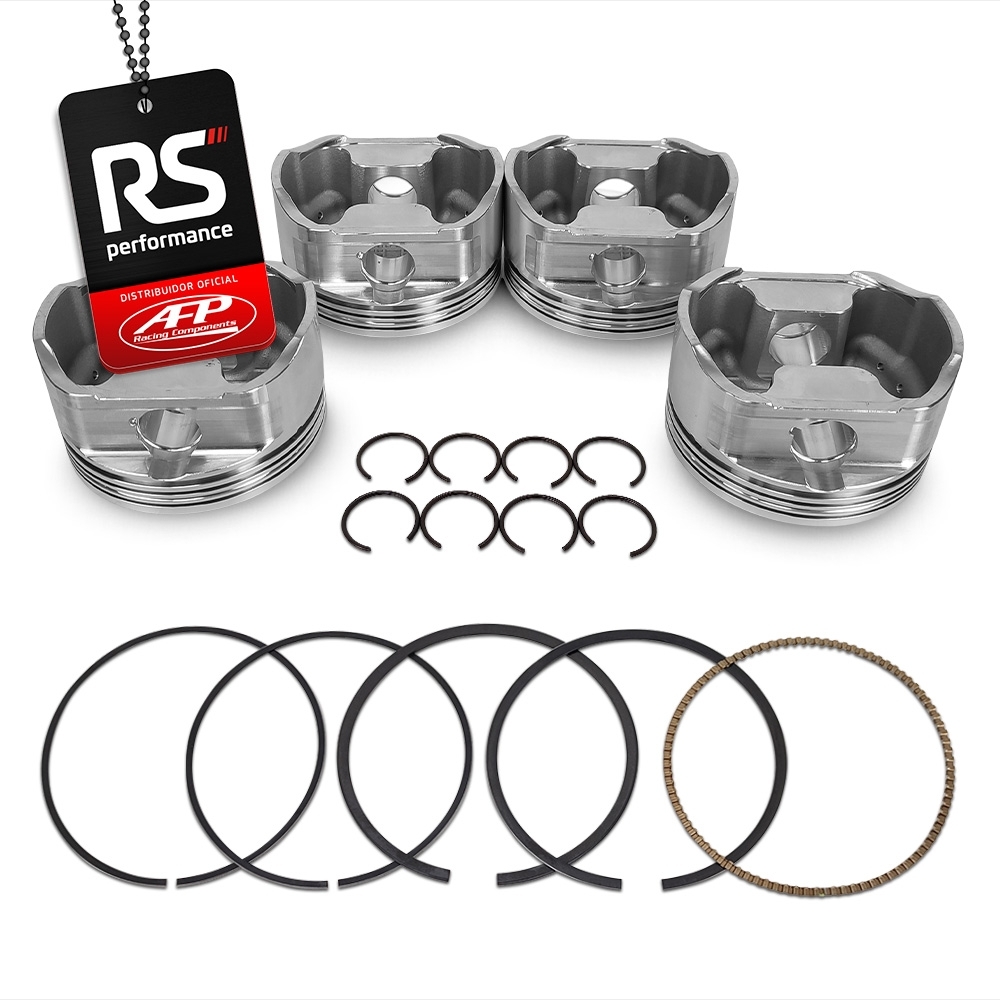 Kit 4 Pistão Gm/fiat Família 1 Sohc 1.8 Turbo Pinos + Anéis