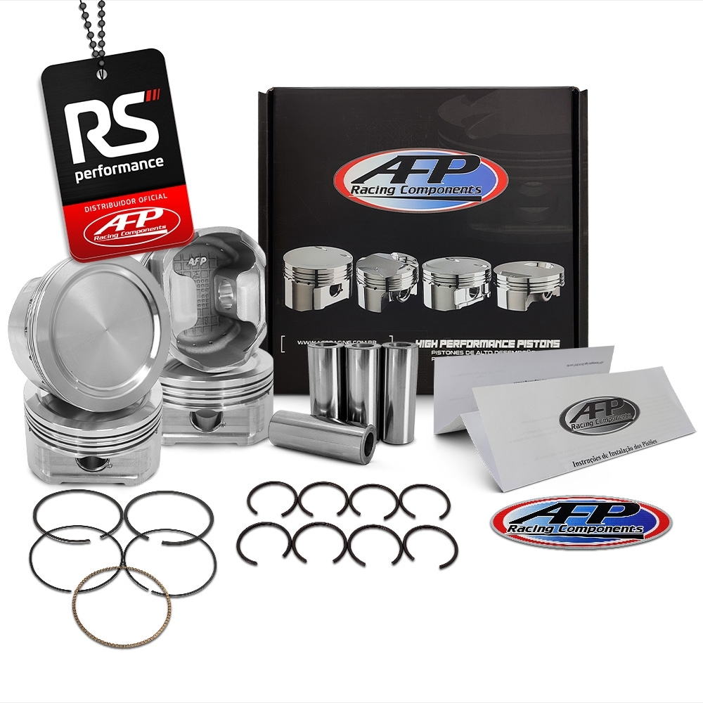 Kit 4 Pistão Gm/fiat Família 1 Sohc 1.8 Turbo Pinos + Anéis