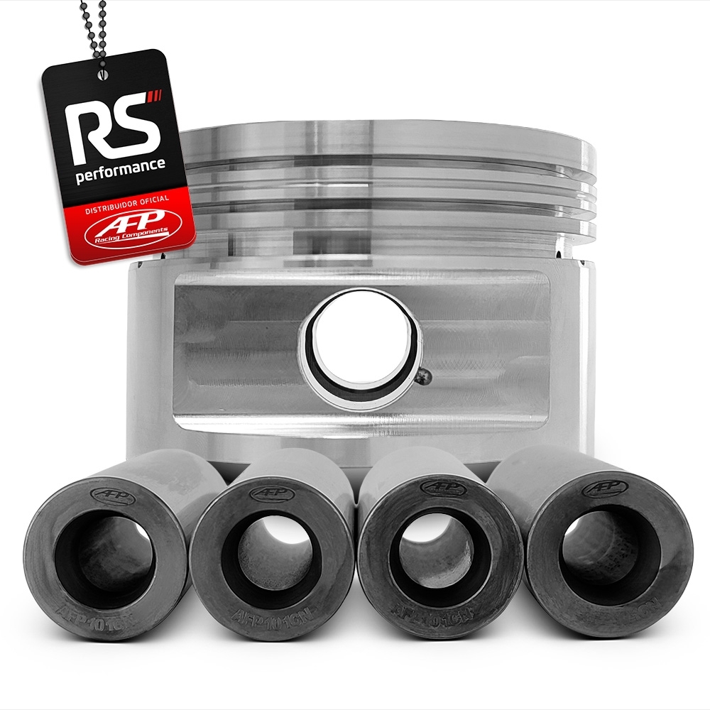 Kit 4 Pistão GM Opala 4cc 2.5 Plano Pino + Anéis + Trava