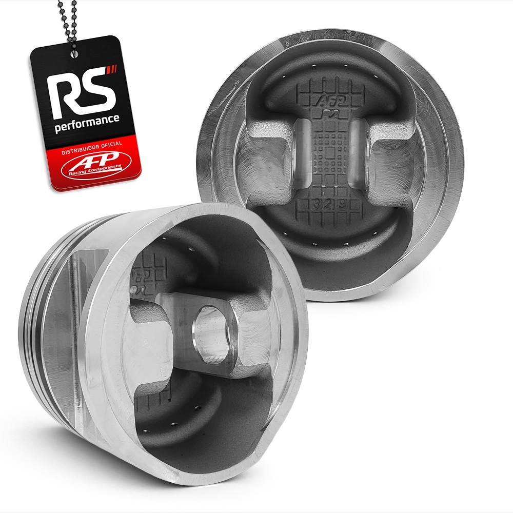 Kit 4 Pistão GM Opala 4cc 2.5 Plano Pino + Anéis + Trava