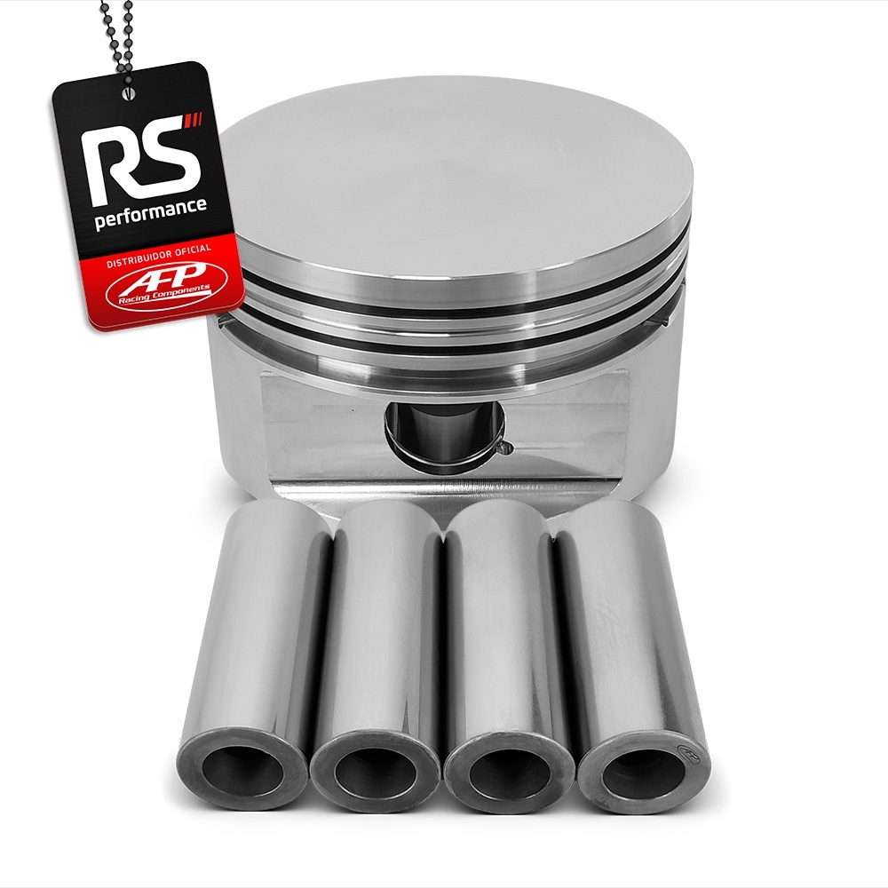 Kit 4 Pistão GM Opala 4cc 2.5 Plano Pino + Anéis + Trava