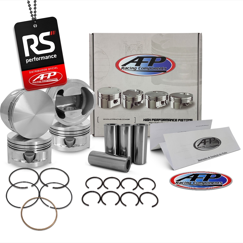 Kit 4 Pistão GM Chevette 1.6 83.5 Para Biela Fiat 128,5mm