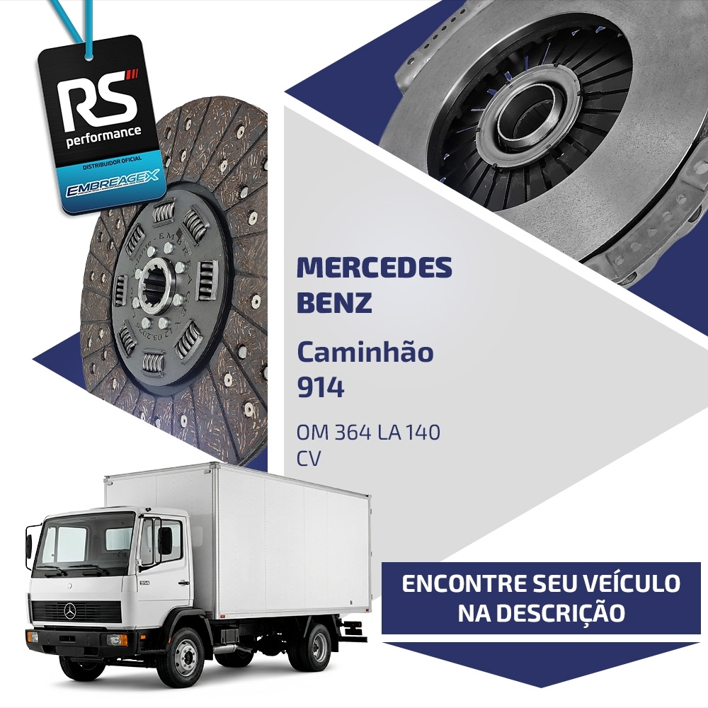 Embreagem Mercedes Benz 310mm Motor OM 364 LA 140CV 6314