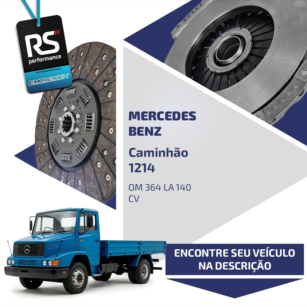 Embreagem Mercedes Benz 310mm Motor OM 364 LA 140CV 6314