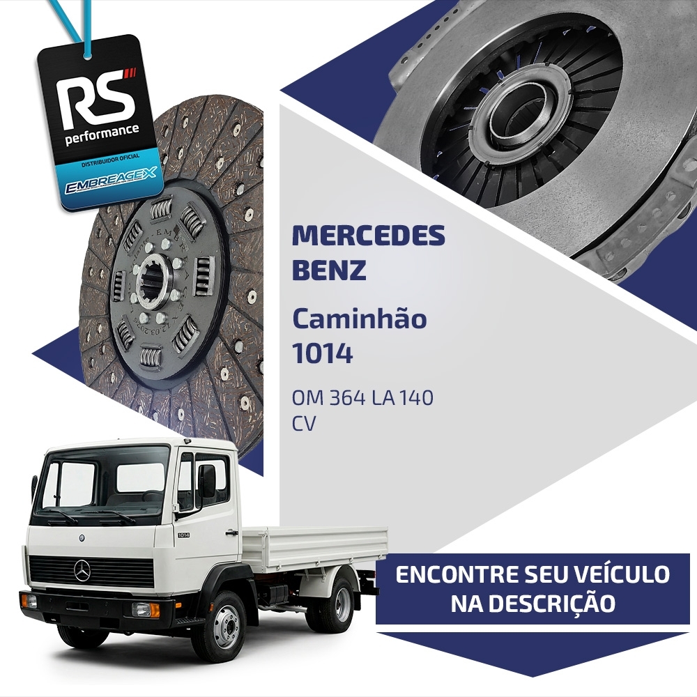 Embreagem Mercedes Benz 310mm Motor OM 364 LA 140CV 6314