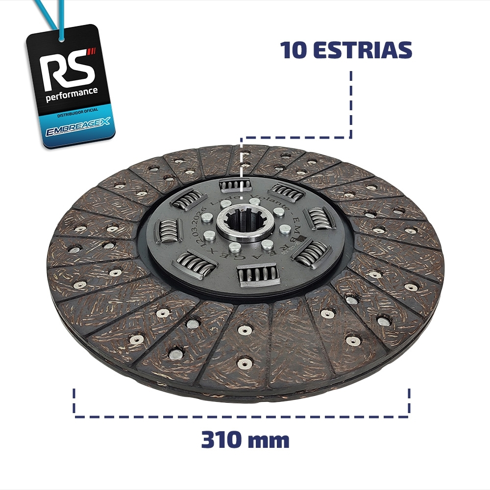 Embreagem Mercedes Benz 310mm Motor OM 364 LA 140CV 6314
