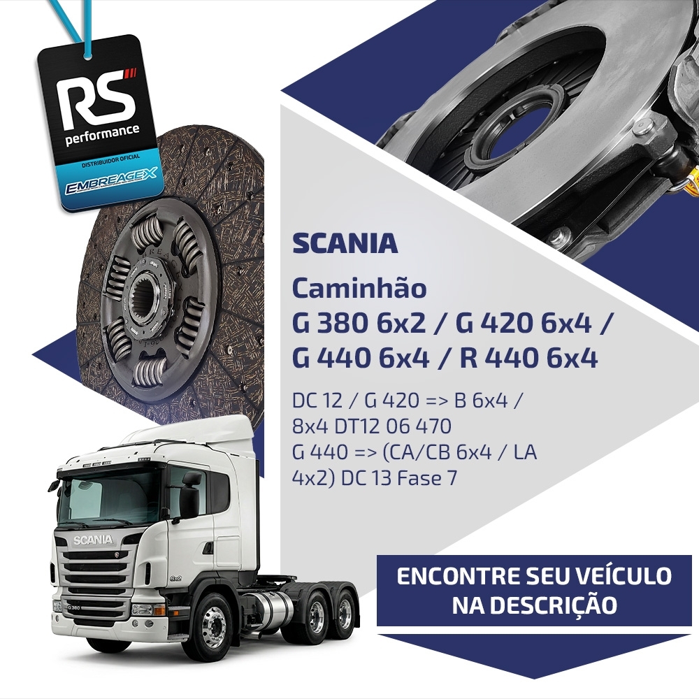 Embreagem Scania 430mm Motor DT12 06 470/ DC 9 12 13 16 6453