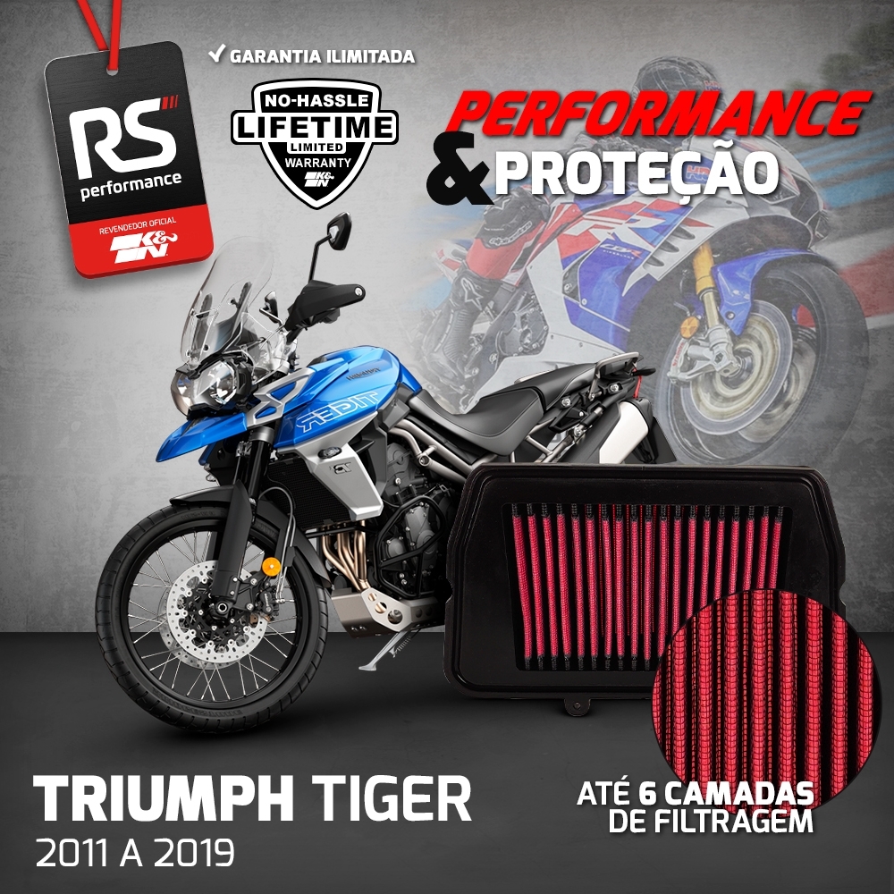 Filtro Esportivo Inbox Triumph Tiger 800 2011 A 2020 XR e XC (XRx, XRt, XCx, XCa)
