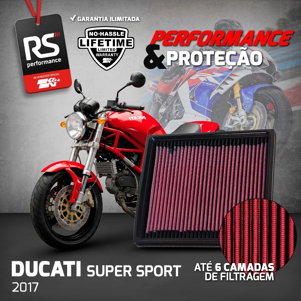 Filtro Esportivo Inbox K&N Ducati Linhas Monster e SuperSport (SS) de 1991 a 2002
