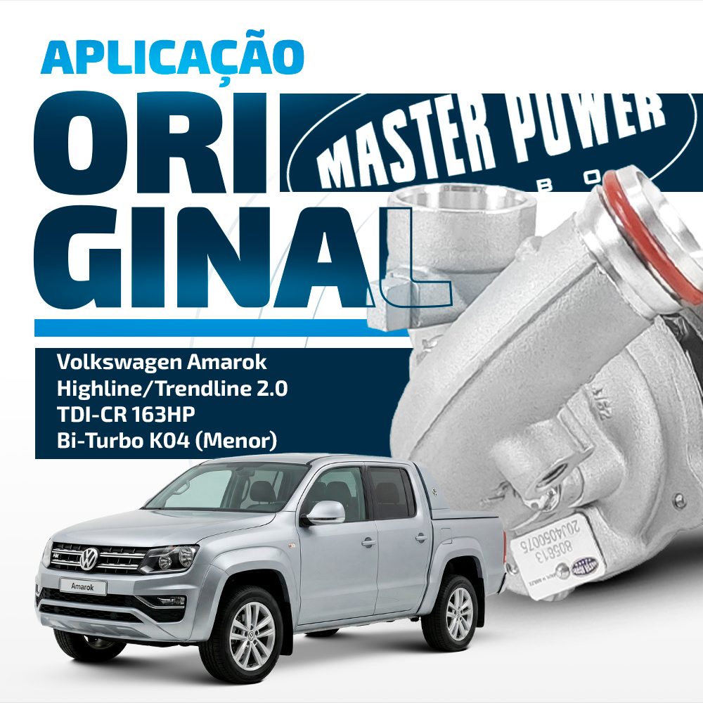 Turbina Volkswagen Amarok Highline/Trendline 2.0L 163HP Bi-Turbo KP35 (Menor)
