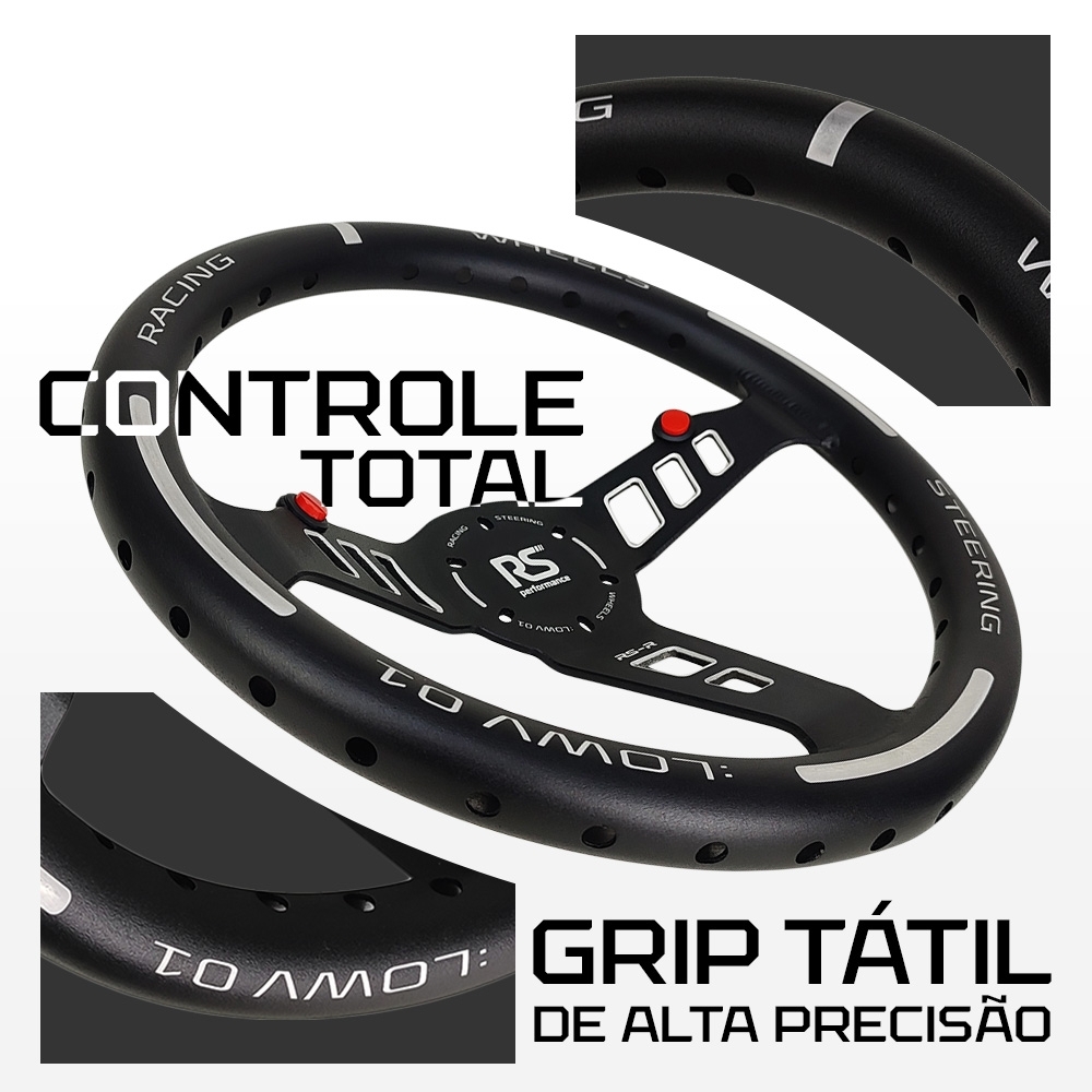 Volante Esportivo Competition RS Performance RS-R em Aluminio Aliviado