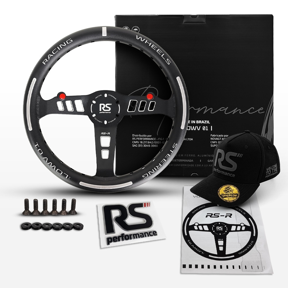 Volante Esportivo Competition RS Performance RS-R em Aluminio Aliviado