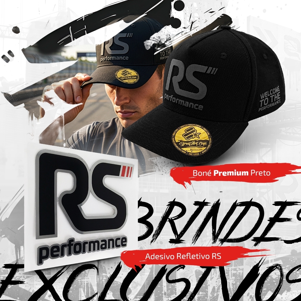 Volante Esportivo Street RS Performance RS-S em Suede com Detalhe Vermelho