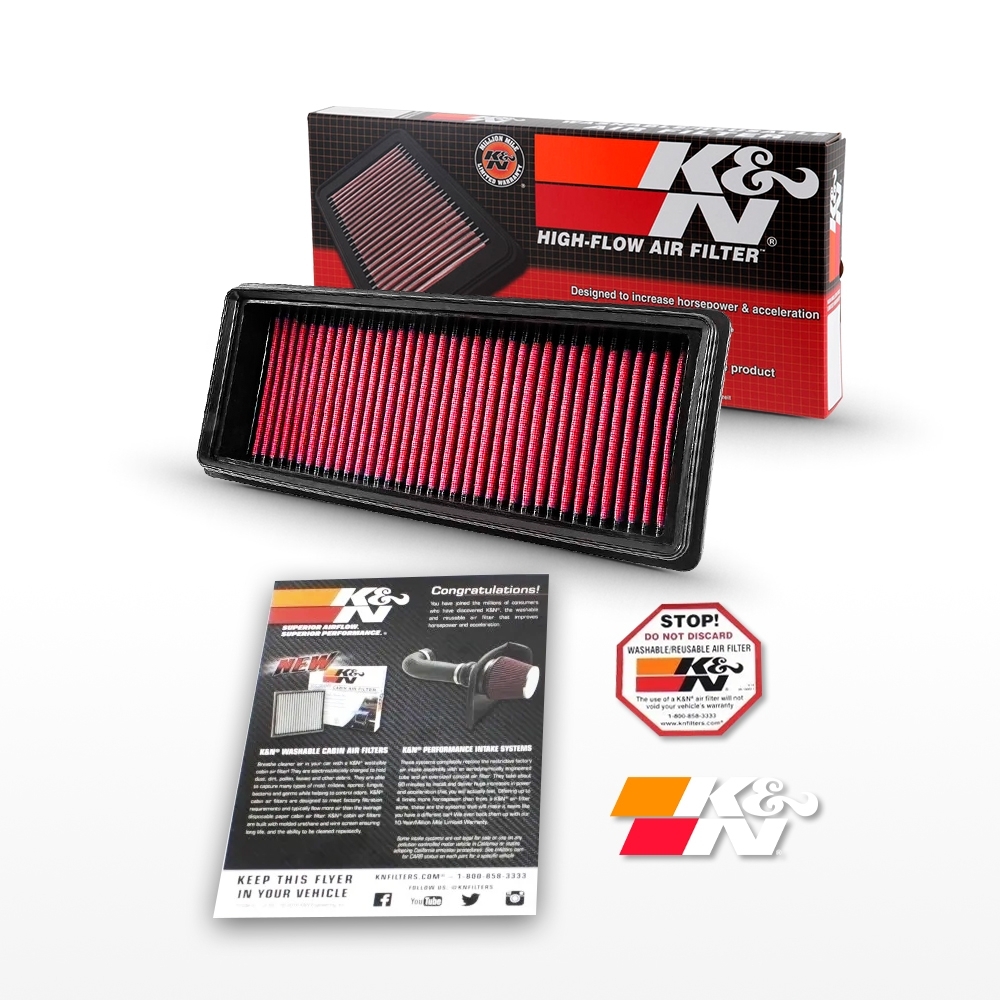 FILTRO DE AR ESPORTIVO K&N BMW X3 X4 X5 X6 2011 ATÉ 2020 33-3028