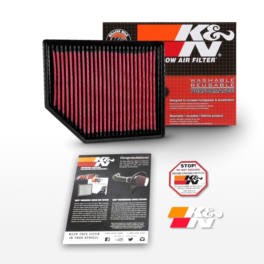 FILTRO DE AR ESPORTIVO K&N VOLVO S60 S90 V60 V90 XC60 XC90 2.0 2016 EM DIANTE 33-3065