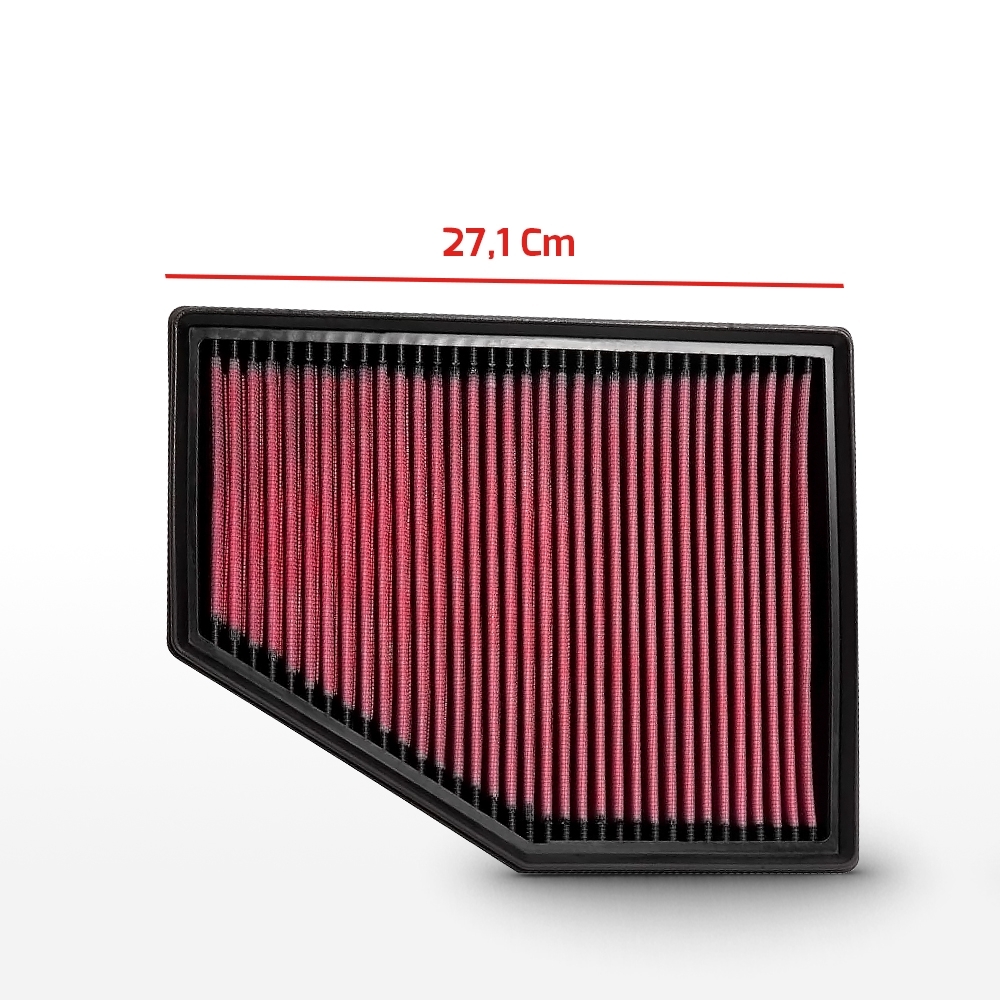 FILTRO DE AR ESPORTIVO K&N BMW SÉRIES 5 / 7 / 8 X3 X4 X5 X6 X7 2.0L L4 E 3.0L L6 DE 2015 EM DIANTE 33-3079