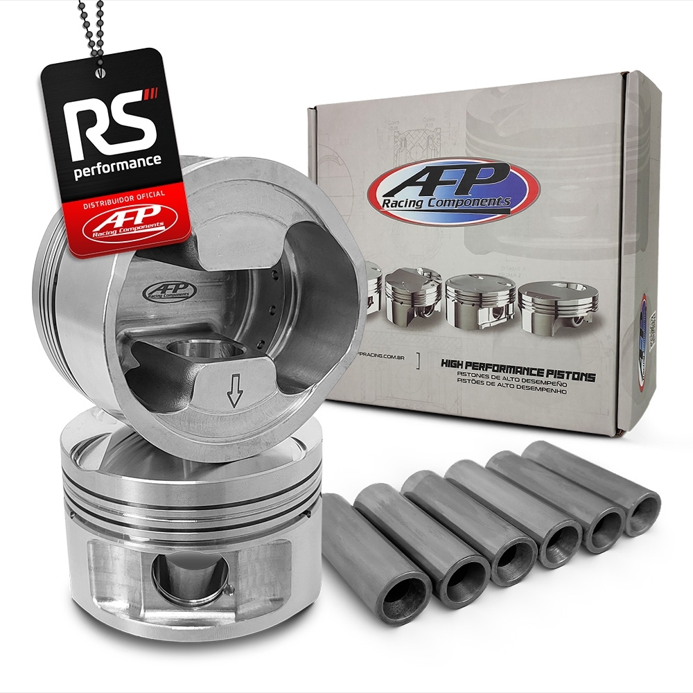 Kit 6 Pistão BMW 325I/328I 2.8 M52B28 Plano + Pinos 22 + Anéis