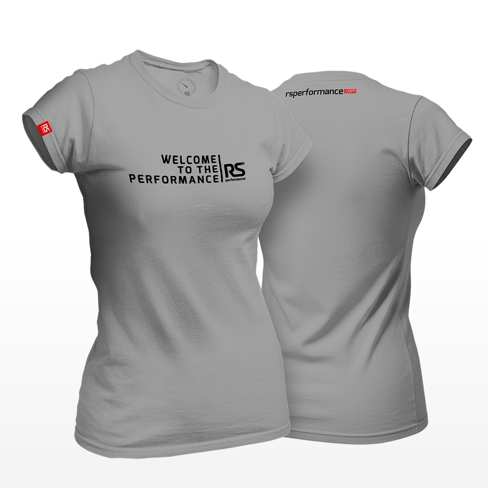 Camiseta Rs Performance Cinza Feminina Estampa Welcome