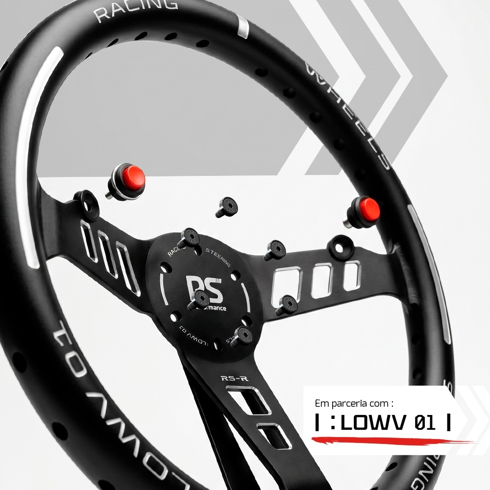 Volante Esportivo Competition RS Performance RS-R em Aluminio Aliviado