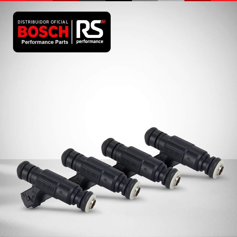 KIT 4 BICOS INJETORES BOSCH 65 LB/H - SEM CONECTOR - EQUALIZADO