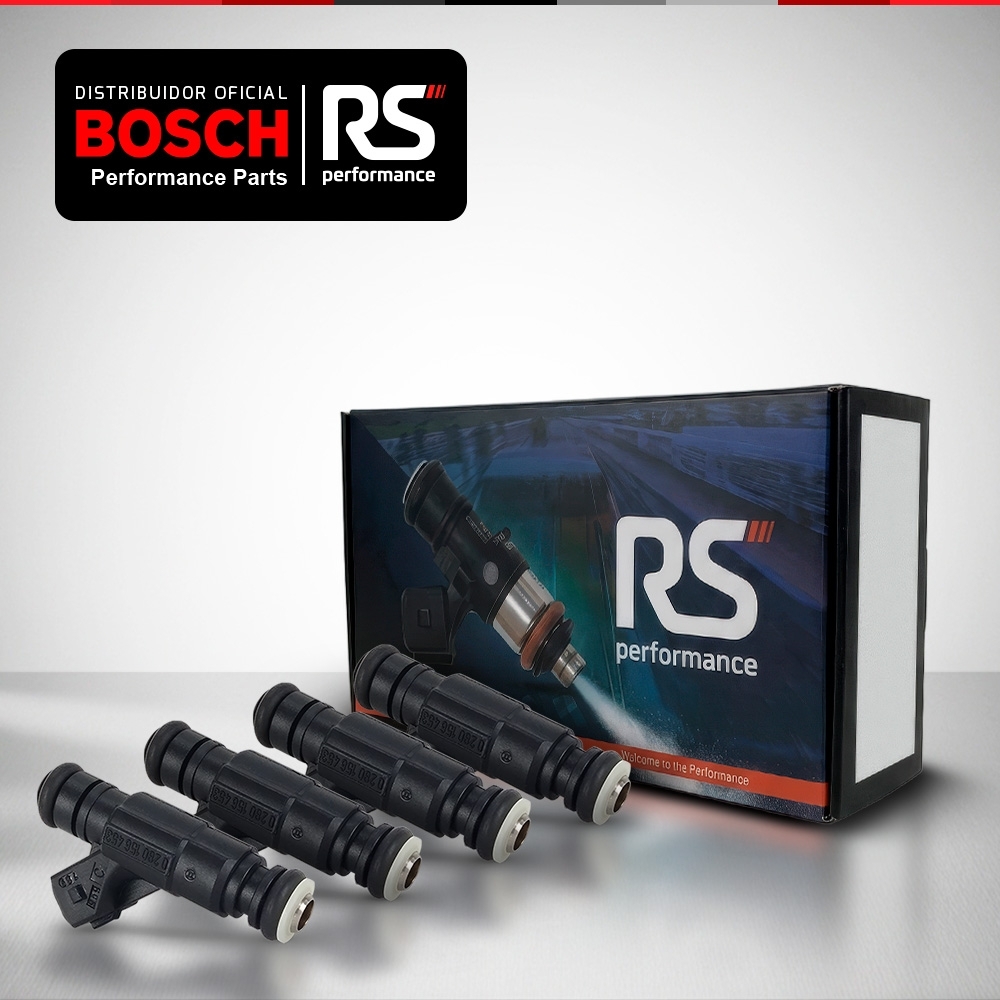 KIT 4 BICOS INJETORES BOSCH 65 LB/H - SEM CONECTOR - EQUALIZADO