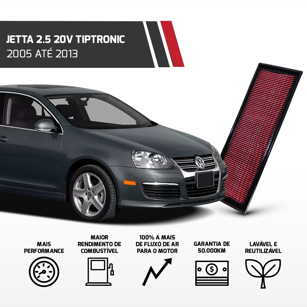 Filtro De Ar Retangular Esportivo Inbox Jetta 2.5
