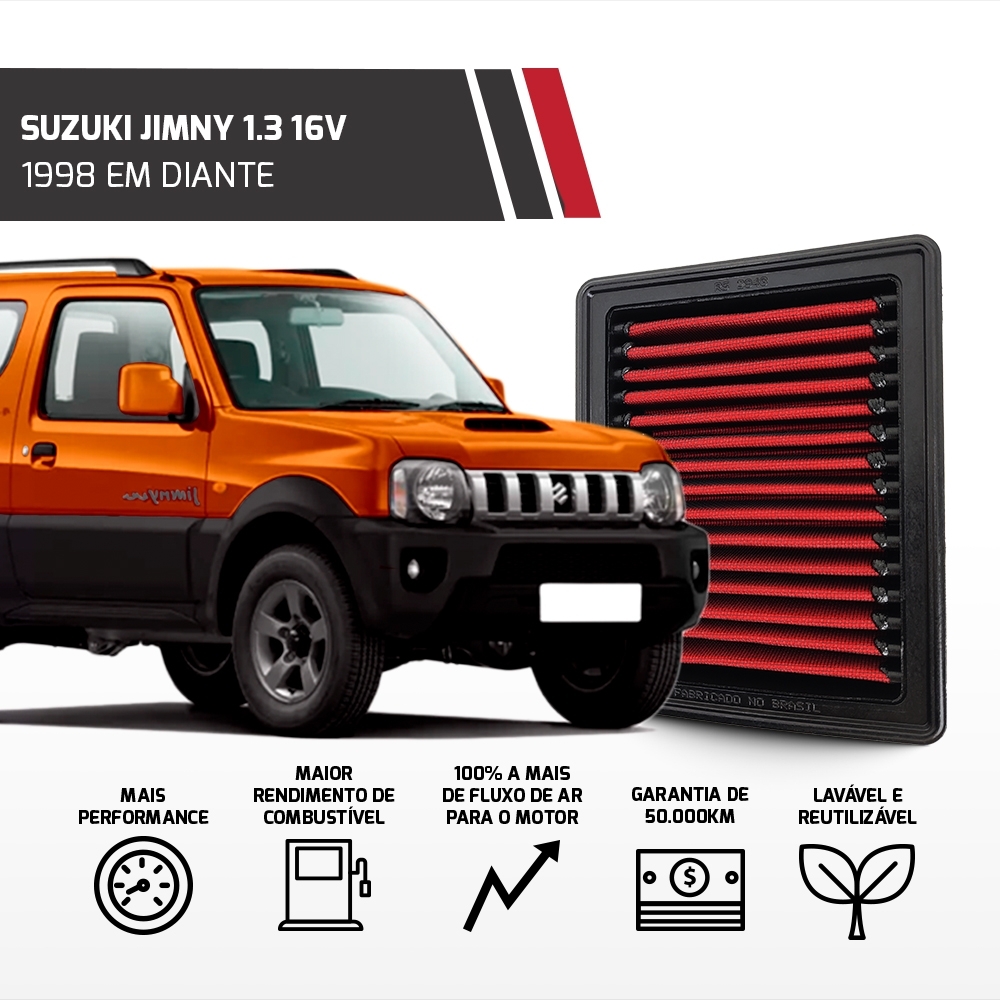 Filtro Esportivo Inbox Suzuki Jimny 1.3 16v 1998 Em Diante