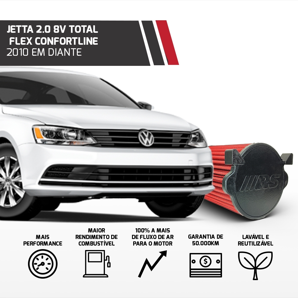 Filtro De Ar Esportivo Jetta 2.0 8v Total Flex Comfortline