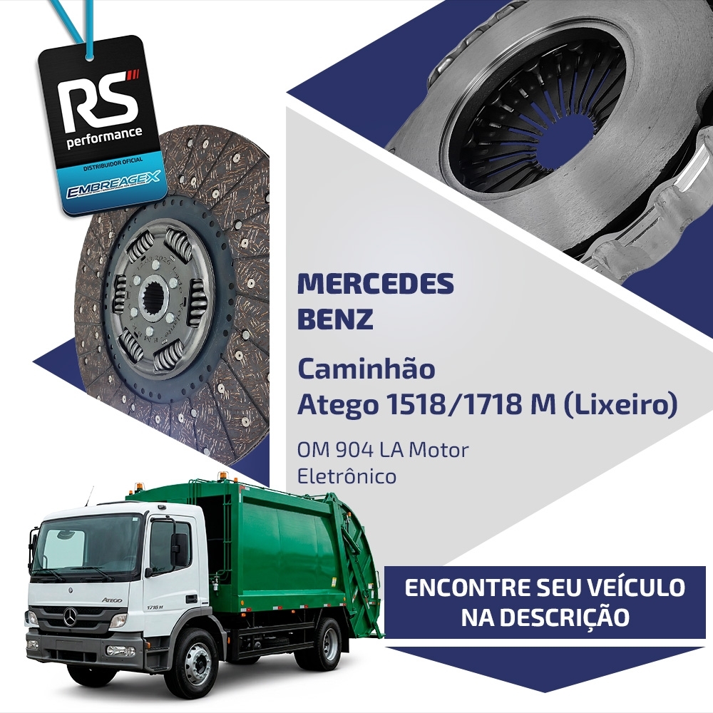 Embreagem Mercedes Benz 395mm Motor OM 904/906/924 LA E 6546