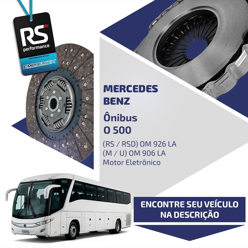 Embreagem Mercedes Benz 395mm Motor OM 904/906/924 LA E 6546