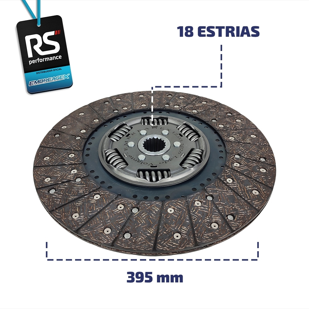 Embreagem Mercedes Benz 395mm Motor OM 904/906/924 LA E 6546