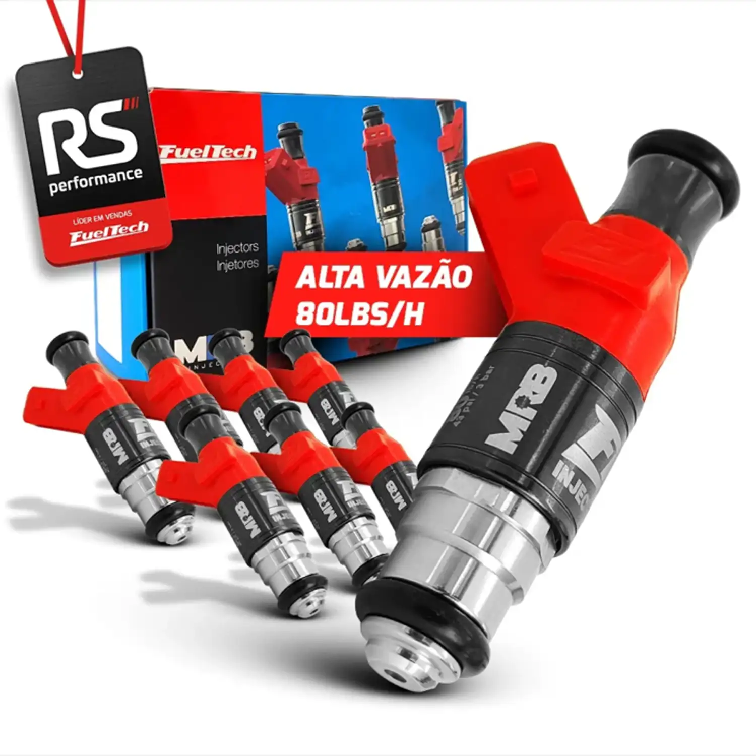 Kit 8 Bicos Injetores Alta Impedância Ft Injector - 80lbs/h