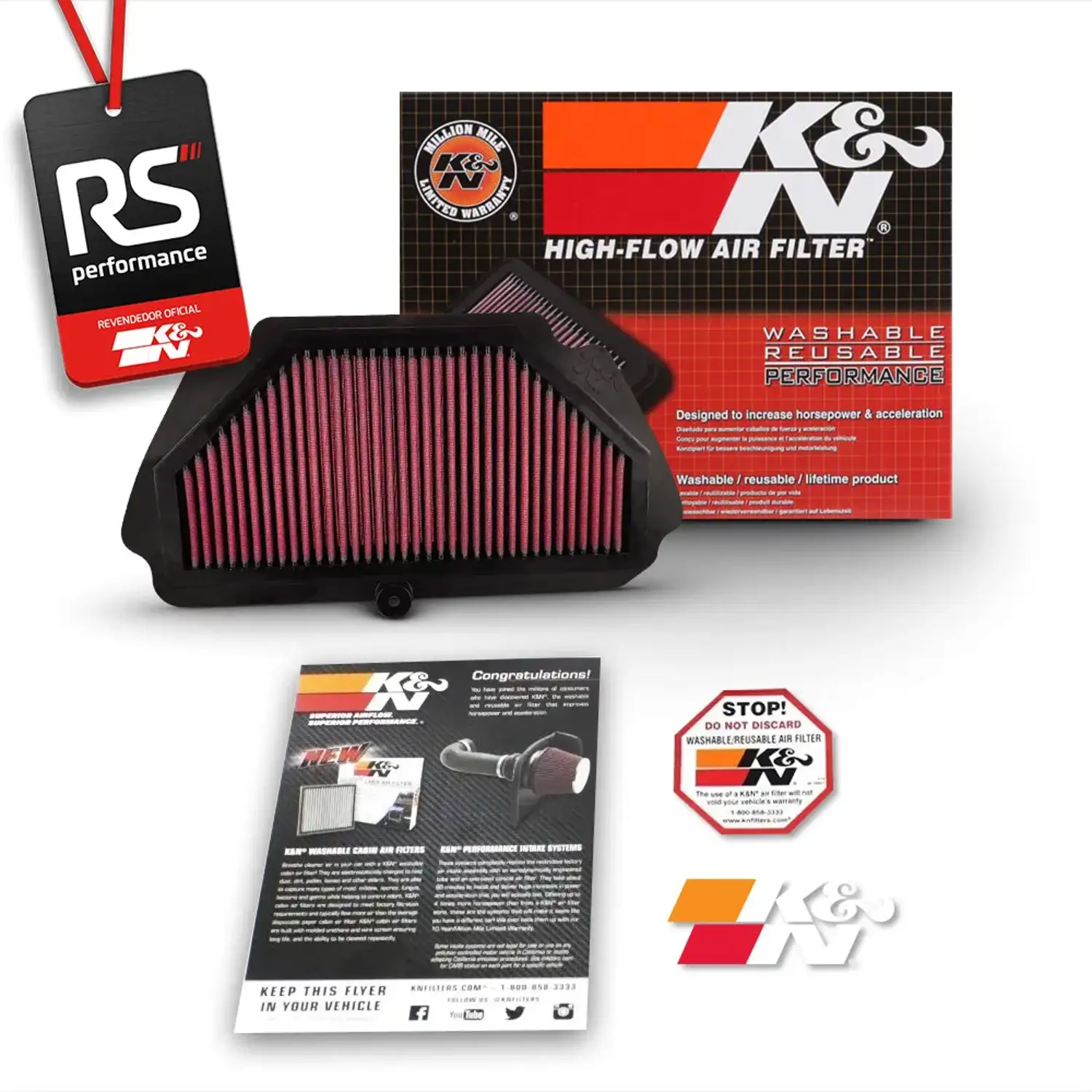 Filtro de Ar Esportivo K&N Kawasaki ZX-6R Ninja 600/636