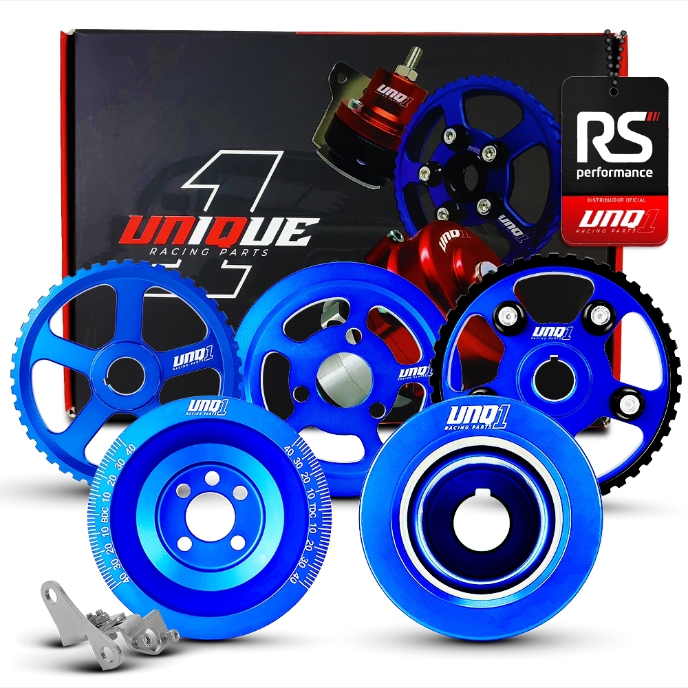 Jogo De 5 Polias Motor Ap 8v Billet Poli V Alternador Longo