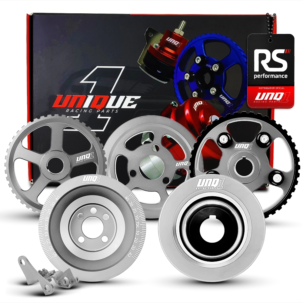 Jogo De 5 Polias Motor Ap 8v Billet Poli V Alternador Longo