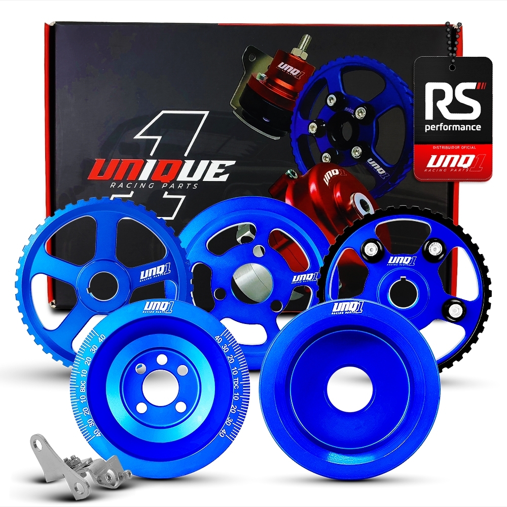 Jogo De 5 Polias Motor Ap 8v Billet Poli V Alternador Curto