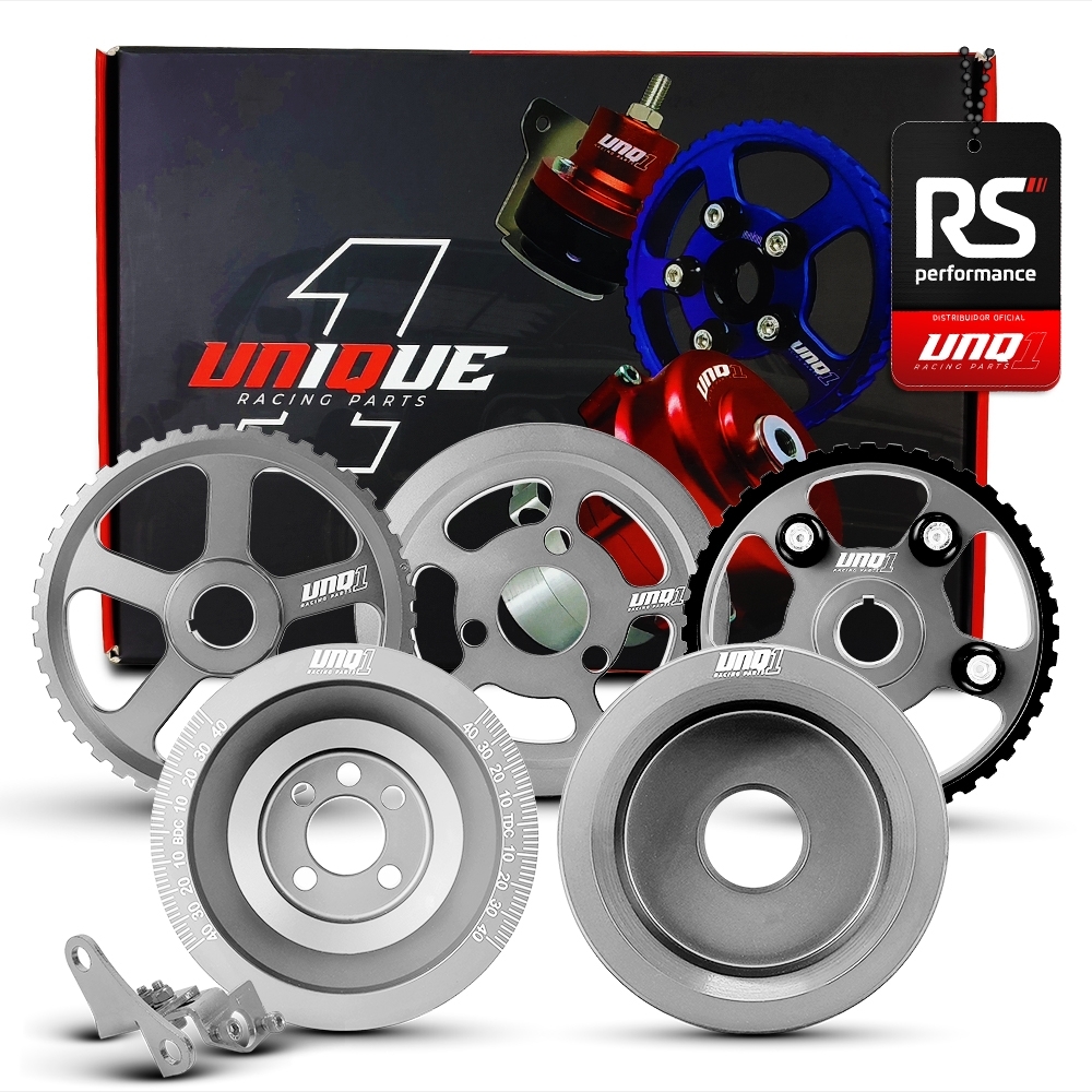 Jogo De 5 Polias Motor Ap 8v Billet Poli V Alternador Curto