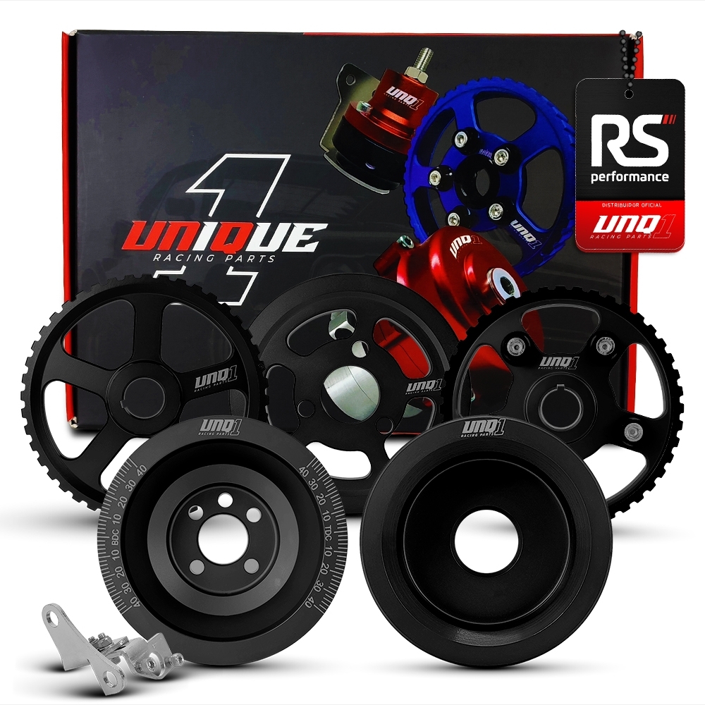 Jogo De 5 Polias Motor Ap 8v Billet Poli V Alternador Curto