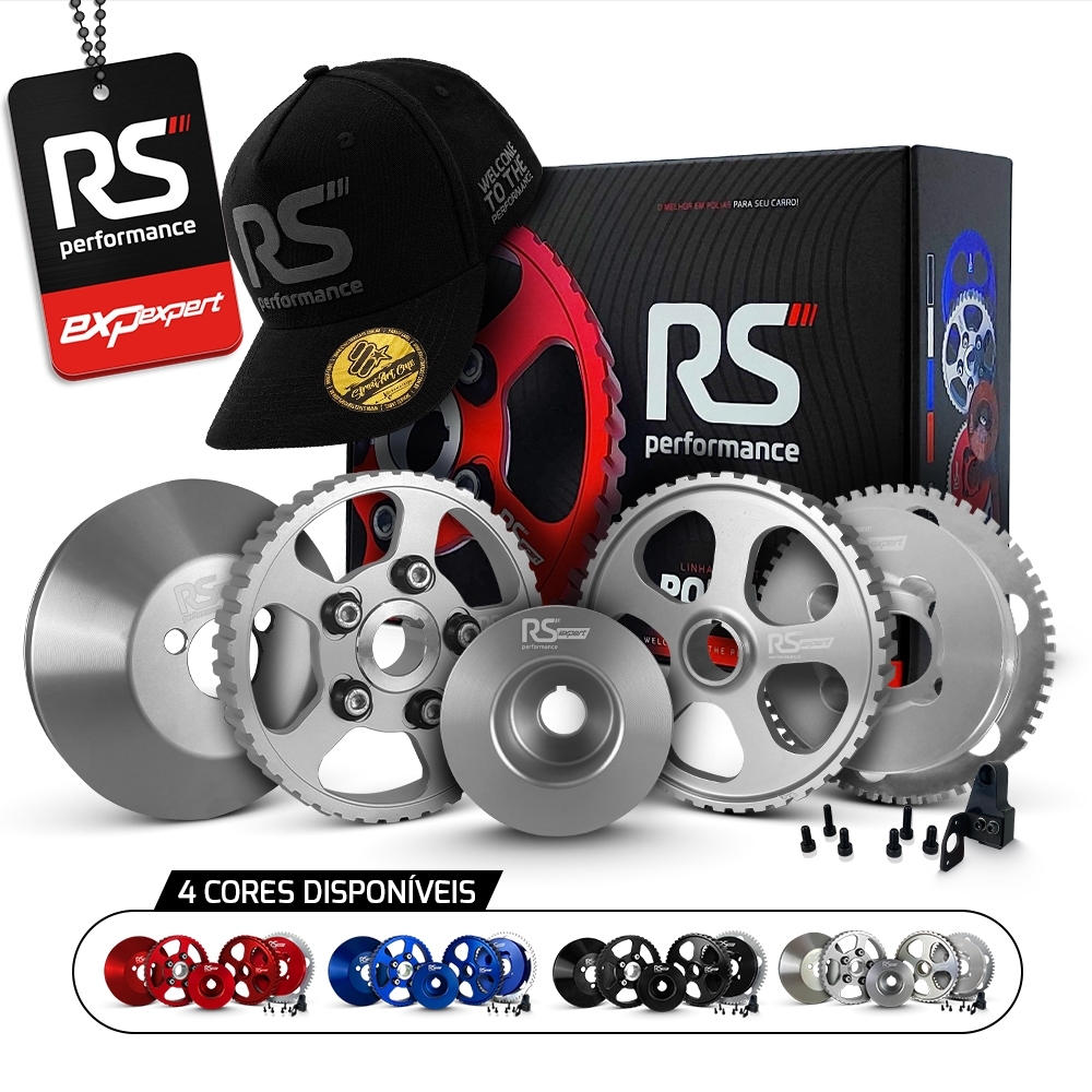 Jogo Polia Regulável Motor Ap 8v - Sem Ar E Direção By RS Performance