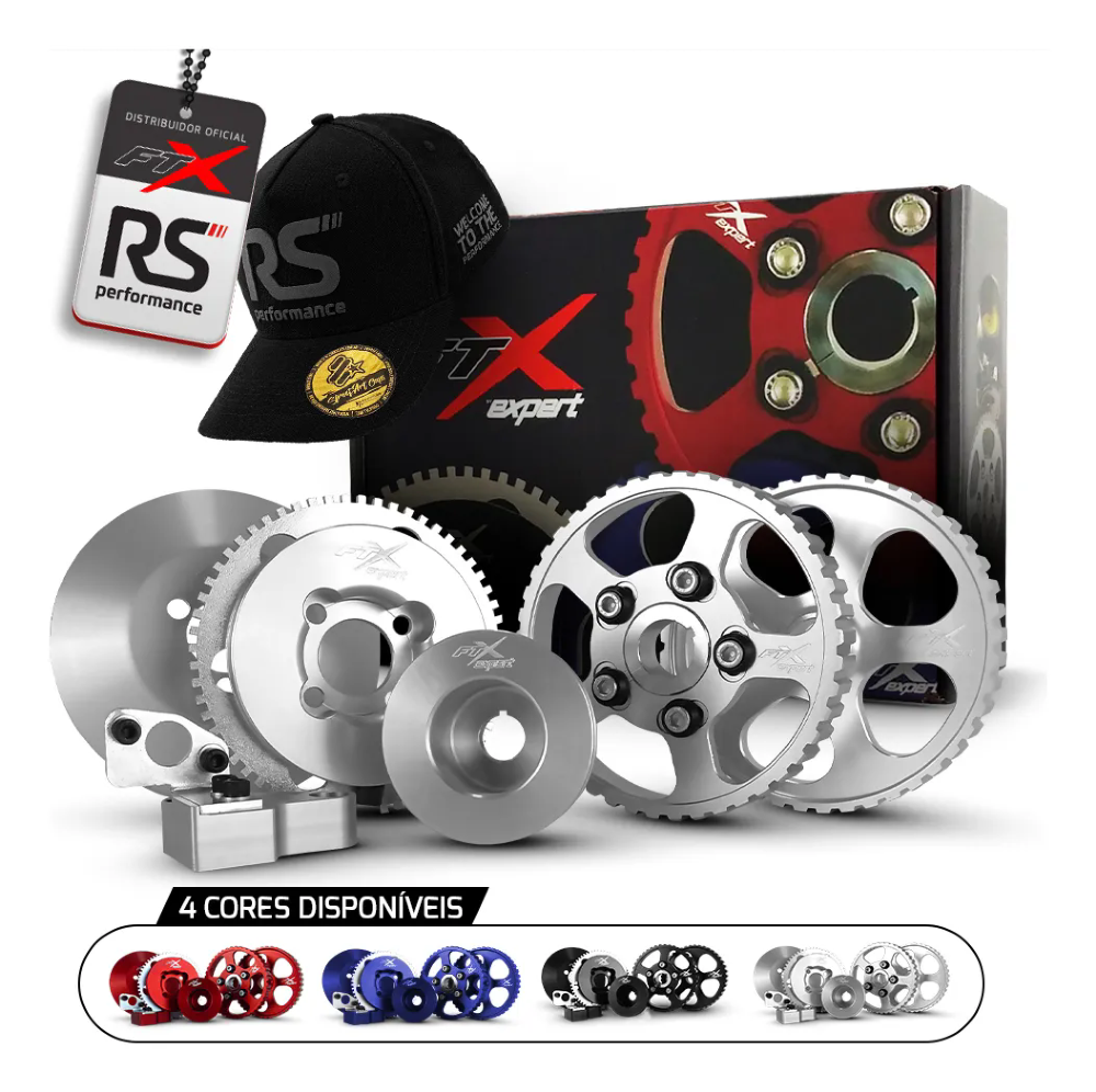 Jogo Polia Regulável Motor Ap 8v Alumínio Billet
