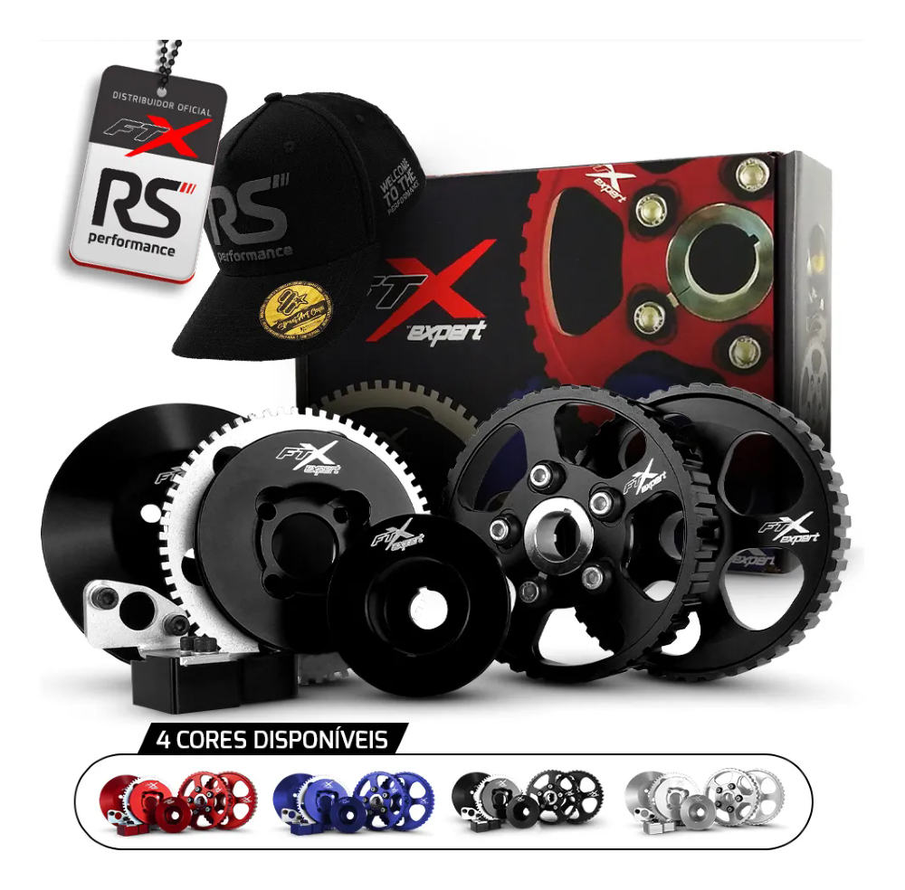 Jogo Polia Regulável Motor Ap 8v Alumínio Billet