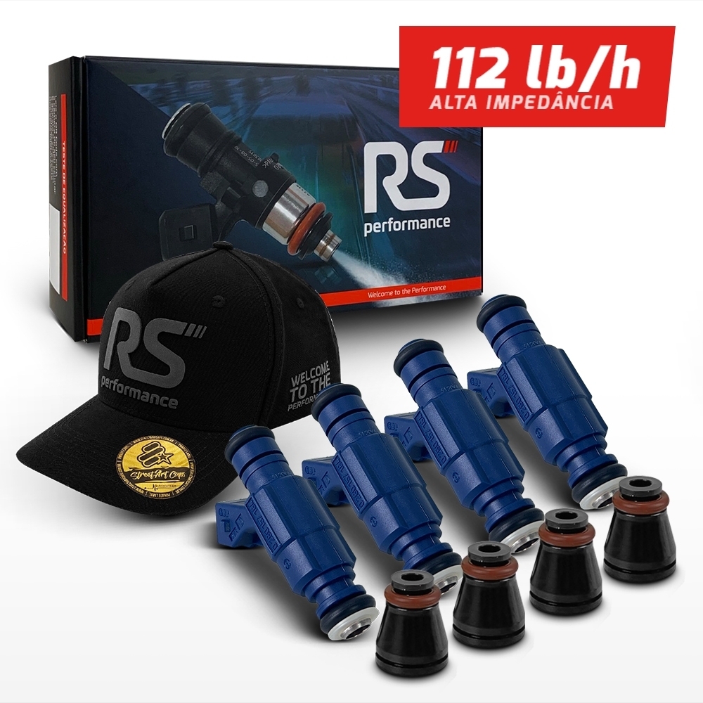 Kit 4 Bico Injetor Alta Vazão Bosch 112lb/h 129lb/h 145lb/h